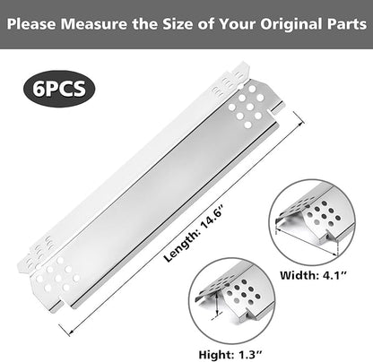 Grill Heat Plates Replacement Parts for Nexgrill, Stainless Steel Heat Tents for Home Depot Nexgrill 6 Burner Gas Grill, 14.6" Flame Cover Replacement Parts for Nexgrill 720-0896B