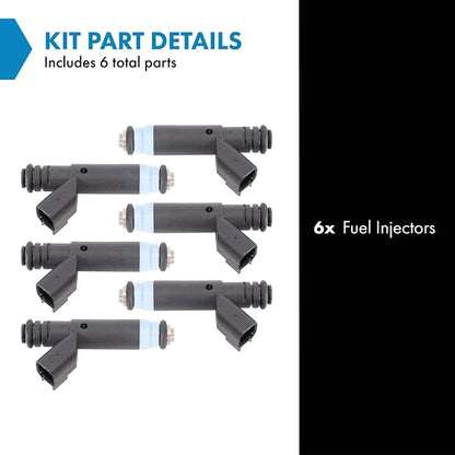 TRQ Fuel Injector Set | For 2005-2007 Chrysler Pacifica 2001-2007 Town Country Dodge Grand Caravan