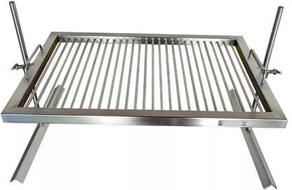 Premium Argentine Grill - Stainless Steel Argentina Grill - BBQ Parrilla Asado - Height Adjustable Grill - Sor Pampa Grill (24 x 16 in)