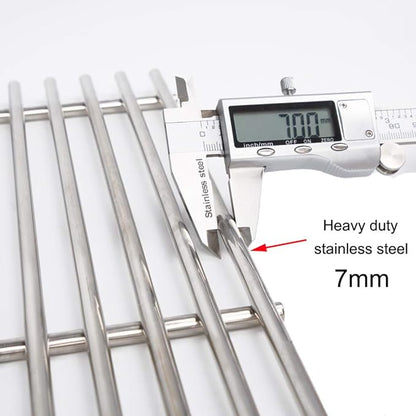 SG528(2-Pack) 19 1/2" 18 Cross rods Stainless Steel Cooking Grates for Weber Genesis E-310 E-320 E-330 S-310 S-320 S-330 EP-320 ESP-310 ESP-320 Gas Grills,DCS and Uniflame Gas Grill Models
