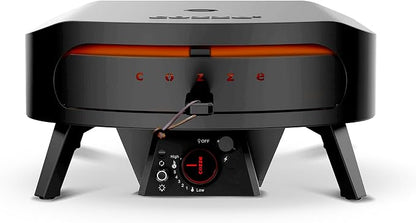 Cozze 17" Gas Pizza Oven with Rotating Pizza Stone for Easy Restaurant-Style Pizza at Home – Triple Burner, Built-In Thermometer, Fast 15-Min Preheat, Portable Outdoor Pizza Oven | Built-In Thermometer | Fast 15-Min Preheat | Restaurant-Style Pizza | P...