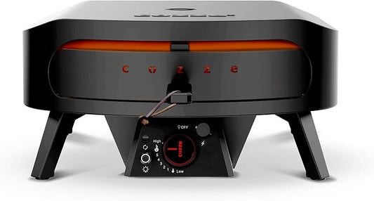 Cozze 17" Gas Pizza Oven with Rotating Pizza Stone for Easy Restaurant-Style Pizza at Home – Triple Burner, Built-In Thermometer, Fast 15-Min Preheat, Portable Outdoor Pizza Oven | Built-In Thermometer | Fast 15-Min Preheat | Restaurant-Style Pizza | P...