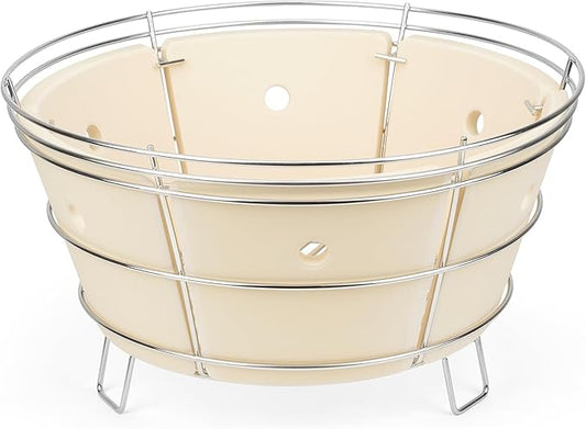 onlyfire Charcoal Firebox Set, Stainless Steel Charcoal Ash Basket with Heat Deflector for Char-Griller Akorn Kamado Kooker Charcoal Grill
