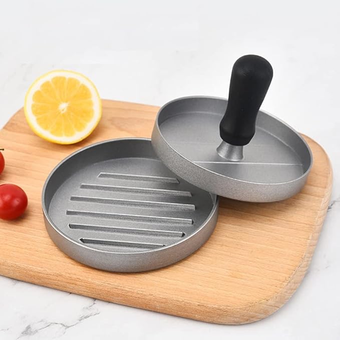 Leden Burger Press Hamburger Press Patty Maker with 100 Patty Papers Aluminum Hamburger Mold Non-Stick, BBQ Grill Accessories Kitchen Tool for Grilling