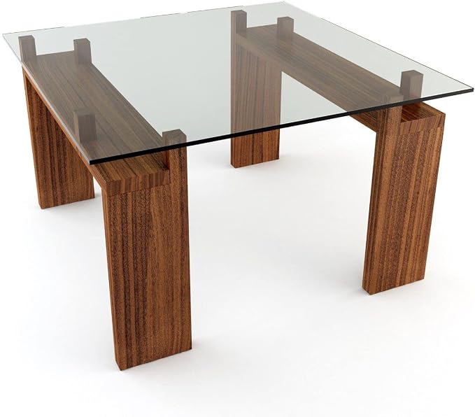 Tempered Glass Table Top 54 Inch Square Flat Polished Edge Clear Surface 1/4 Inch Thick for Home Office or Outdoor Furniture by Fab Glass and Mirror