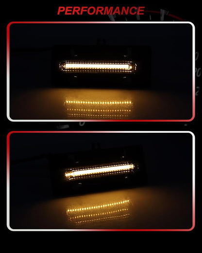 ‎MODIPIM 5PCS Amber LED Front Grille Lights for Ford F150 XL/XLT/XLT Sporting 2021-2023 Front Grill Smoked Lens Running Light Kit with Wiring Harness