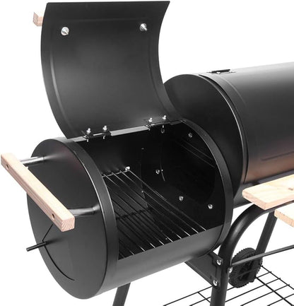 44-inch Charcoal Grill Offset Smoker, Portable Camping Grill for 6-10 People, Braised Roast, Patio and Backyard Picnic Grill