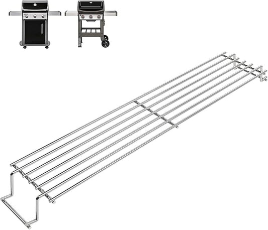 7641 Warming Rack for Weber Spirit 300 & GS4 Spirit II 300 Series E-310 320 330 S-310 320 330 Gas Grills with Front Control Knobs, Upper Rack for Weber Genesis Silver Gold B/C Gas Grill, 24.8 Inch