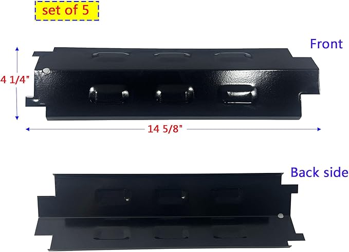 Parts Kit DG258 (5-Pack) Repair Kit Replacement for Charbroil 6 Burner Gas Grill Stainless Steel Burners, Crossover Tubes & Porcelain Steel Heat Plates