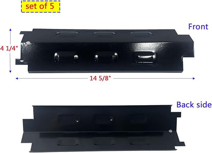 Parts Kit DG258 (5-Pack) Repair Kit Replacement for Charbroil 6 Burner Gas Grill Stainless Steel Burners, Crossover Tubes & Porcelain Steel Heat Plates