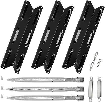 BQMAX Grill Parts for Kenmore 3 Burner Grill PG-4030400LD 146.34461410 146.34611410 146.23678310 PG-A4030400LD 146.16198211 146.23676310 Heat Plate & Burner Kit for Kenmore Grill Replacement Parts