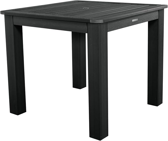 highwood Hamilton 5 Piece Square Counter Height Dining Set, Black