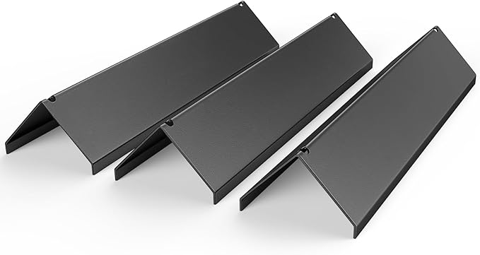 Uniflasy 7635 15.3 Inch Flavorizer Bars for Weber Spirit I & II 200 Series, Spirit E210 S210 E220 S220 Gas Grill, Porcelain Enameled Heat Plate Flavor for Weber Spirit 210 Replacement Parts