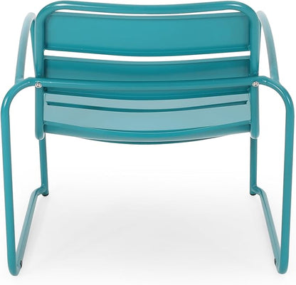 Christopher Knight Home Cowan Outdoor Dining Chair (Set of 2), Matte Teal