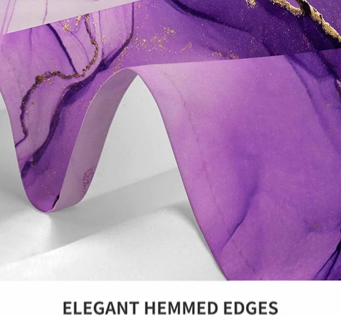 TKS MITLAN Purple Ink Gold Powder Decorative Rectangle Tablecloth Ripple Textures Creative Art Polyester Table Cloths Kitchen Table Cover for Dining BBQ Picnic Coffee Table 60 x 84 Inch 6-8 Seats