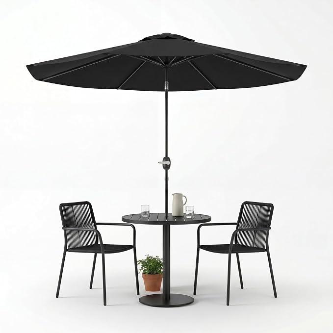 Greesum 9FT Outdoor Patio Umbrella, Table Umbrella for Yard, Market, Heavy-Duty Waterproof Pool Umbrella with 8 Sturdy Ribs, UV Protection for Beach, Deck, Garden, Backyard
