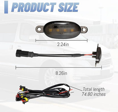 3PCS Car Grille Lights, Bright LED Vehicle Front Grille Trim DRL Lamps with Wiring Harness, Waterproof Auto Exterior Grid Bumper Running Light, Compatible with F150 F250 F350 (Black/White)