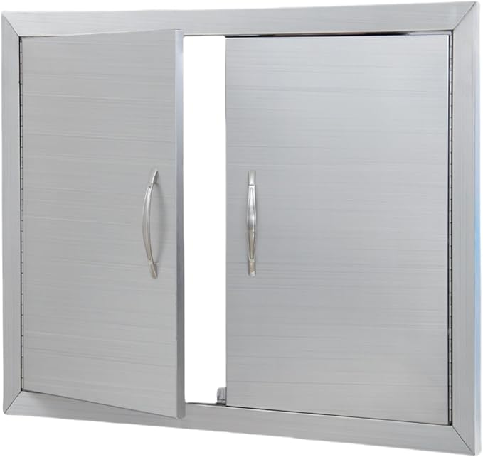 30.5x21 Stainless Steel Outdoor Kitchen Door – Flush Mount BBQ Access Door, Waterproof & Corrosion-Resistant, Easy Installation for BBQ Islands & Cabinets