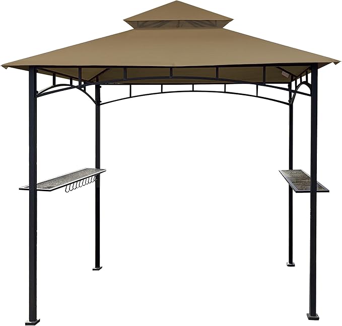 SCOCANOPY Grill Gazebo Replacement Top Compatible with Aldi Gardenline Belavi Shoprite Grill Gazebo,for Model Number: 822694,31937-17,21581,43472,812576(Tan)