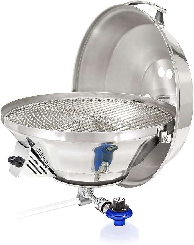 Magma Products, Marine Kettle 3, Combination Stove & Gas Grill, Propane Portable Oven