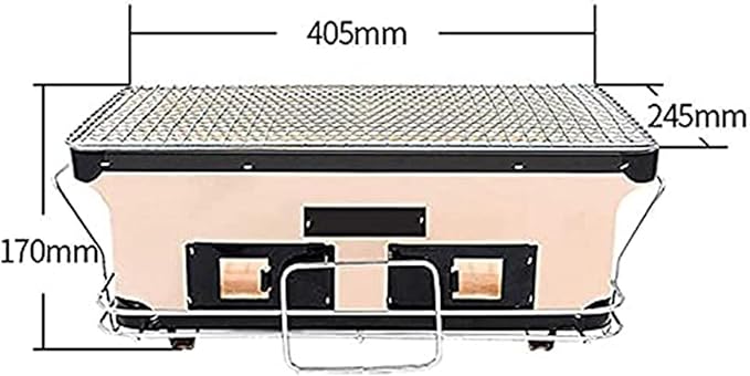Japanese Ceramic Clay Charcoal Grill, Yakitori Barbecue Charcoal Mini Grill Stove with Charcoal Grate and Stand for Indoor Outdoor