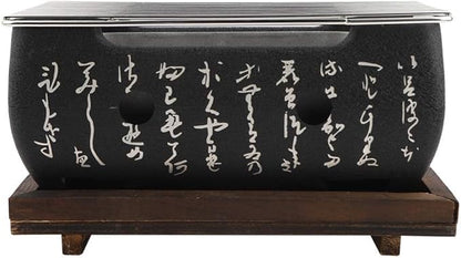 Yakitori Charcoal Grill,Cast Iron Hibachi Charcoal Grill,Yakitori Grill Charcoal Japanese Charcoal Grill - Rectangular Furnace,Barbecue Alcohol Stove