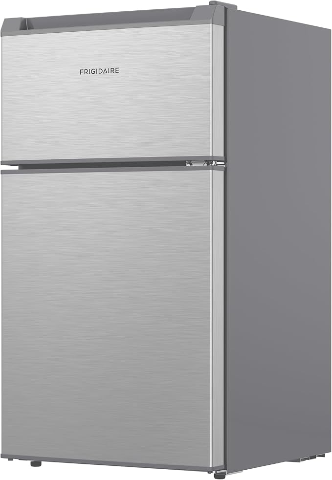 3.1 cu. ft. 2-Door Retro Mini Refrigerator in Stainless Steel
