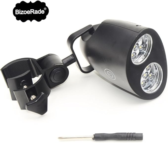 Barbecue Grill Light BBQ LED Light BizoeRade Bright Handle Mount Grilling Light for Most Grill Handles with Touch Switch, Adjustable, Screwdriver for Outdoor Night Grilling