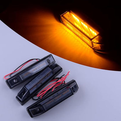 12V IP67 3Pcs Smoked Lens Amber Front Grille Marker Light Lamp for Toyota for Tundra 2014 2015-2021