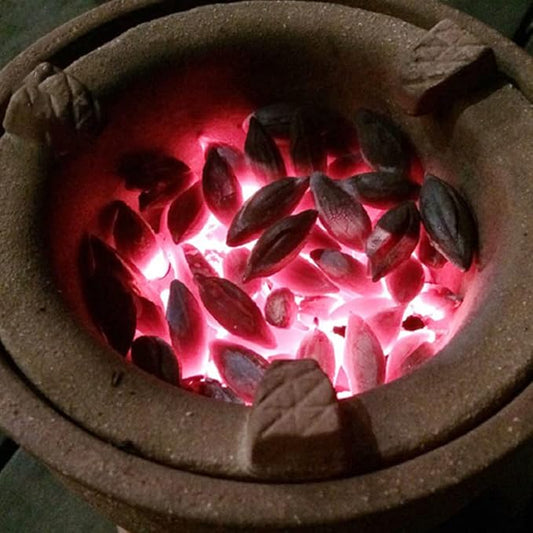 SHERCHPRY Olive Charcoal Tea Stove Portable Lump Charcoal for Outdoor Grilling Camping Boiling Water Household Cooking 1.18X0.59X0.59 Inch