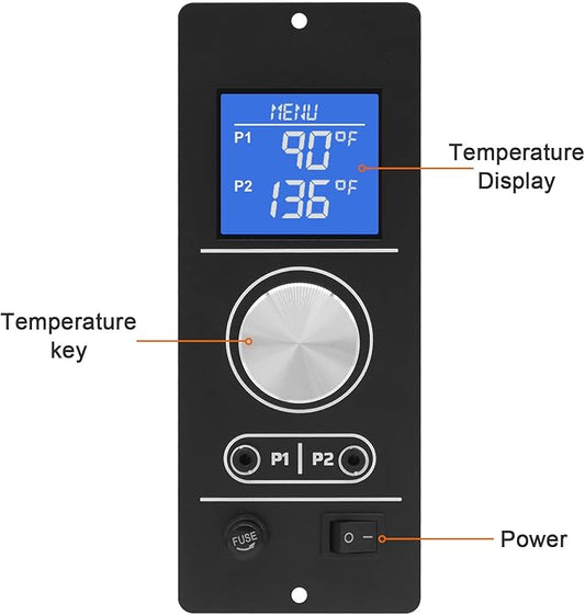 Digital Thermostat Controller for Camp Chef Gen 2 Retro Non-Wi-Fi Pellet Grill PG24-82, Comes with Dual Meat Probes and RTD Temperature Sensor
