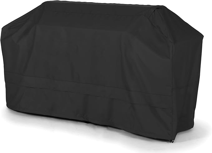 Covermates Island Grill Cover - Rip-Resistant Water-Resistant All-Weather Outdoor BBQ Cover with Mesh Vents, Heavy-Duty 600D Polyester Protection for Large Island Grills, 110 Inch, Ripstop Black