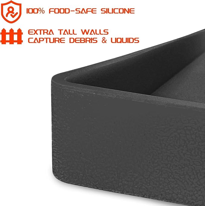 Silicone Griddle Mat for Blackstone 17 Inch Griddle, Heavy Duty Food Grade Silicone Griddle Cover, Griddle Accessories for Blackstone Grill, All Season Protective Cover (Gray, 17 Inch)