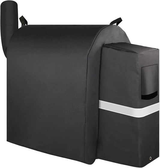 Pellet Grill Cover for Traeger Pro 34/780, BBQ 075, Z Grills 700/550 Series, Traeger Texas Elite 34 Grills, Heavy Duty Waterproof Outdoor Full Length Grill Cover, 53" L x 27" W x 49" H