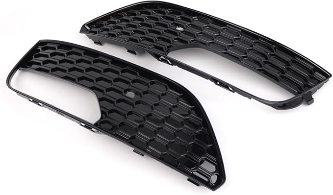 Fog Lamps Cover 2PCS for Gloss Black Fog Light Bezel Grill Replacement A3 2012-2016 Front Bumper Grille Cover 8V3807681 8V3807682