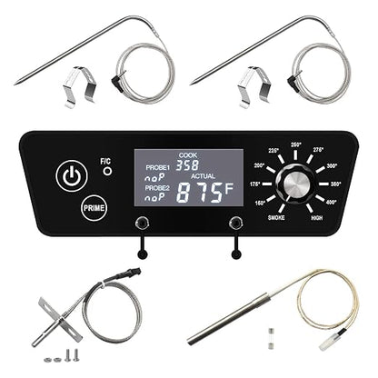 Replacement Parts Digital Thermostat Control Board Kit for Pit Boss Pro Series 4 Vertical Smoker Grill Compatible with Pit Boss P7-4.5 PBV4PS1 with RTD Temp Sensor,2pcs Meat Probe,Igniter Hot Rod