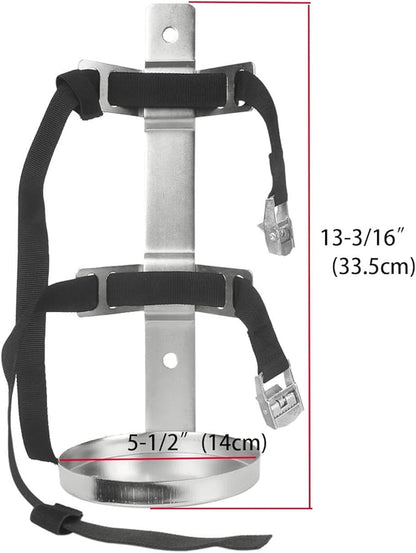 Fire Extinguisher Mount,Wall Hanging Bracket,Fire Extinguisher Holder for Home, Car, RV, Truck, Mini Fire Extinguishers (5LB Stainless Steel Color 2Pcs)