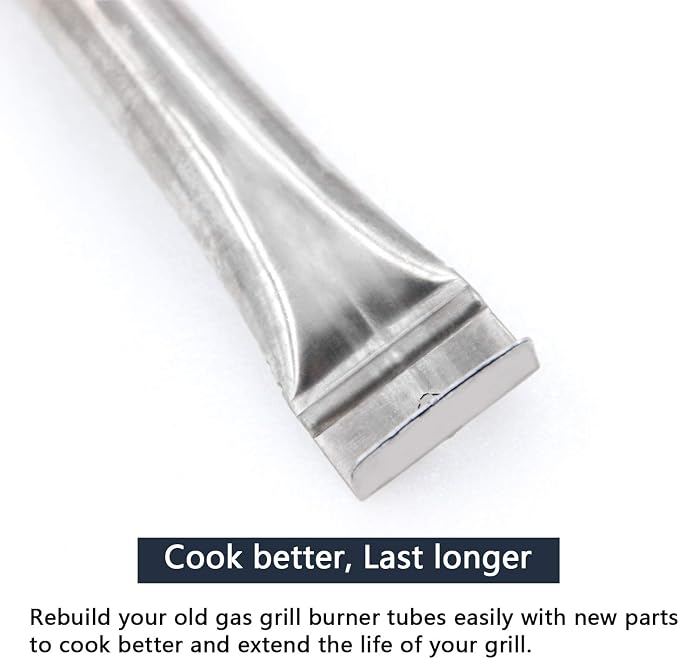 15" Burners for Grill Master 720-0737, Kenmore 146.16132110 | 146.16133110, Uberhaus 780-0007A, Stainless Steel, 15" x 1", 3-Pack