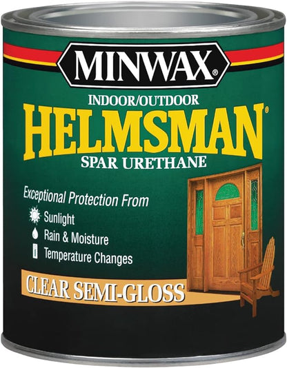 Minwax Helmsman Indoor/Outdoor Spar Urethane, Quart, Semi-Gloss