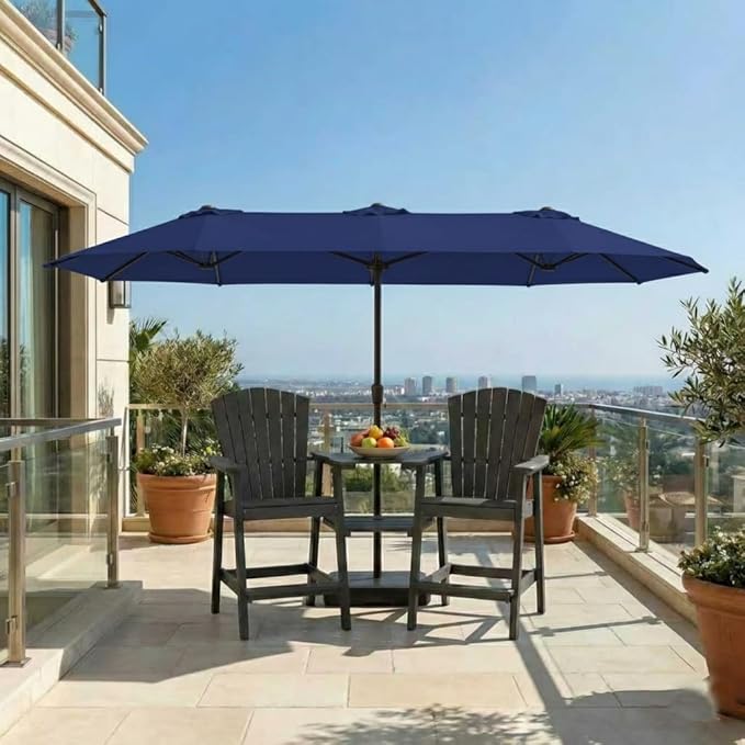 15FT Large Patio Umbrella with Base Included