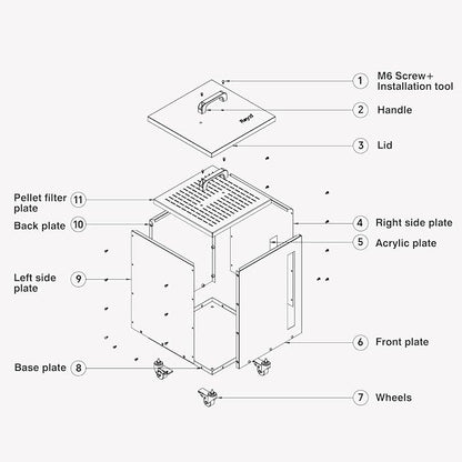 Rayzi 66lb Wood Pellet Storage Bin, Carbon Steel Fuel Pellet Container with Lid, Outdoor Waterproof & Rust-Resistant Metal Storage for Wood Pellets, Animal Feed, Charcoal