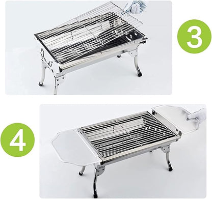 Bbq Grill Charcoal Grill Charcoal Stove Portable Barbecue Grill Folding BBQ Charcoal Grill For Outdoor Camping Hiking Cooking Picnic Barbecue Grill Charcoal Griddle