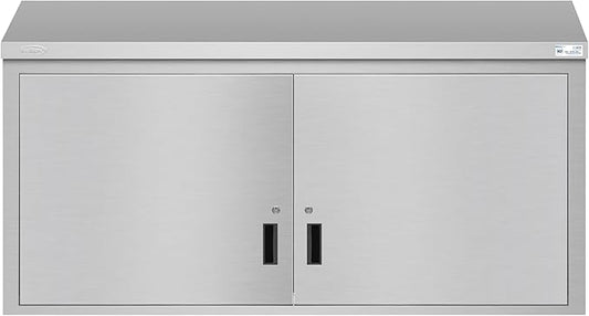 KoolMore 60 in. Stainless Steel Wall Cabinet with Hinged Doors, NSF Certified (KM-WMC-1560-S)