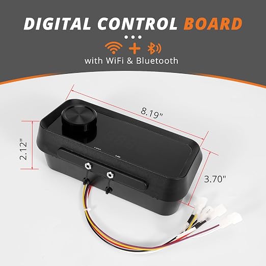 80146 Digital PID Control Board Fit for Pit Boss Pro Series II 850 Wood Pellet Grill, WiFi & Bluetooth Touch Screen Replacement Part Compatible with PB850PS2, Dual Meat Probe Ports