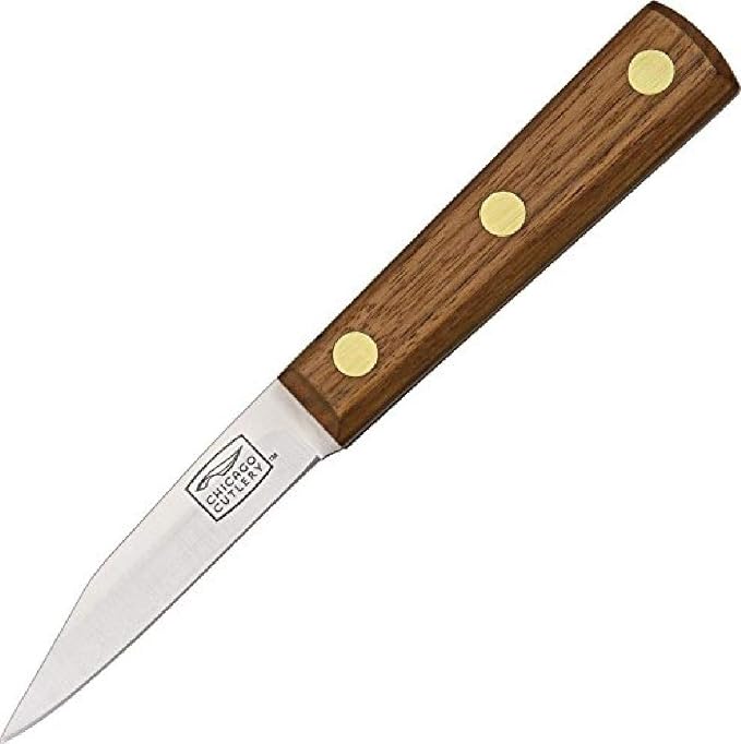 Chicago Cutlery 7-1/2-Inch Kitchen Knife with Sharp Stainless Steel Blade for Slicing, Professional Fillet Knife with Ergonomic Walnut Tradition Handle | Precision Cutting | Full Tang Construction | Small Fruits and Veggies Prep | Comfortable Grip | Ki...
