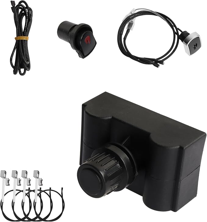 G511-0055-W1 5-Outlets Grill Igniters for Charbroil Electronic Ignition Module Replacement Kit w/Wires and 2 Push Buttons for Charbroil Surefire Ignition Systems