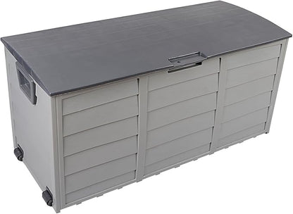 75gal 130lb gray plastic courtyard storage box