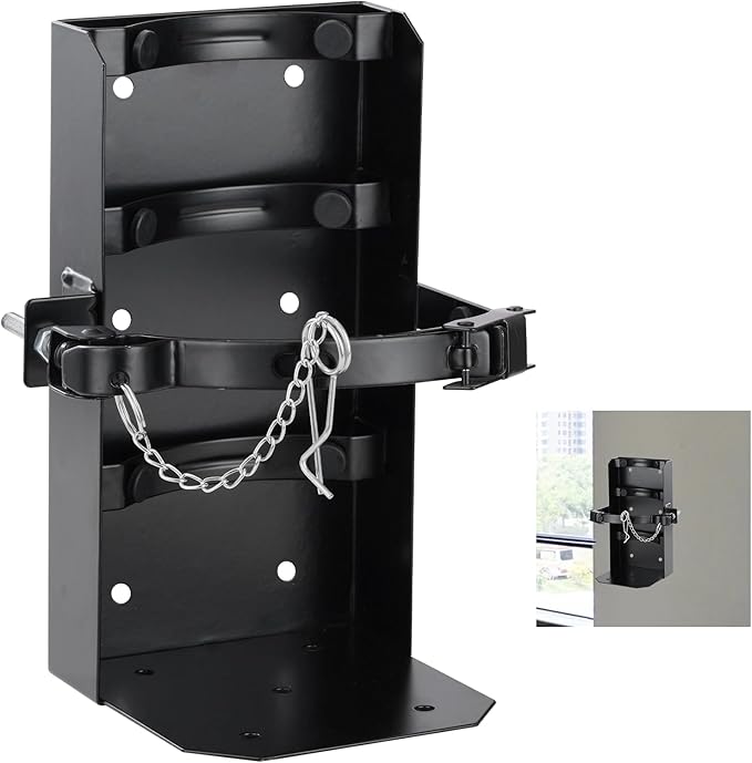 𝙐𝙥𝙜𝙧𝙖𝙙𝙚 20 Lb Heavy Duty Fire Extinguisher Bracket，Wall Mount Fire Extinguisher Holder-St12 Steel, Fit 20 lb Dry/10 lb CO2 Extinguisher for School Boat Truck Replace amerex 809, 3-Yr Service