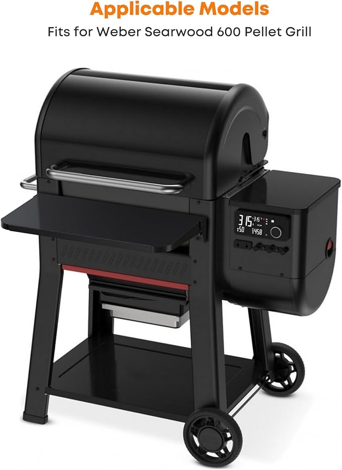 Stanbroil Folding Front Shelf for Weber Searwood 600 Pellet Grill, Grill Accessories to Add Work Space, Food Prep and Storage, 22.7" L X 12" W