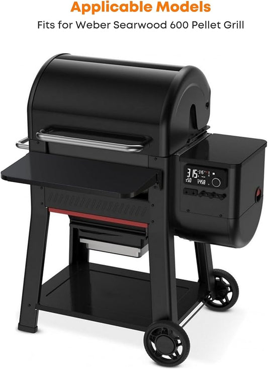 Stanbroil Folding Front Shelf for Weber Searwood 600 Pellet Grill, Grill Accessories to Add Work Space, Food Prep and Storage, 22.7" L X 12" W